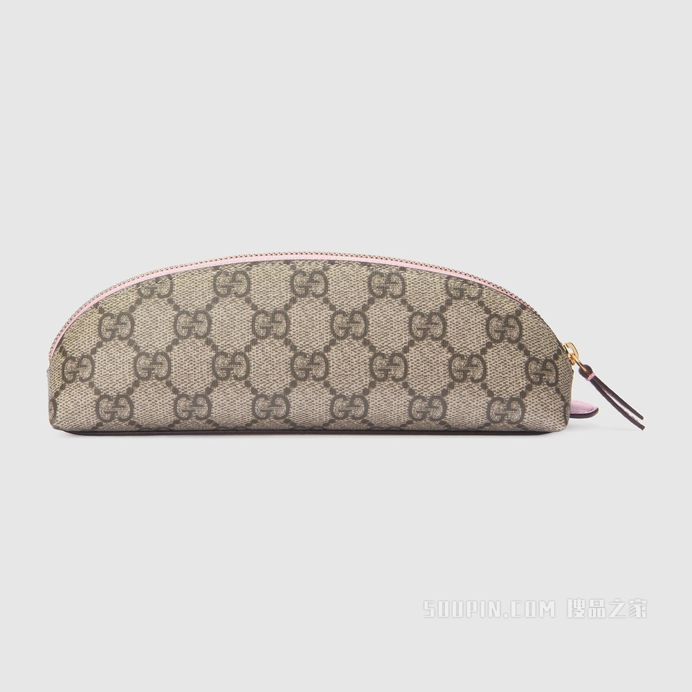 Disney x Gucci黛丝鸭笔袋 米色和乌木色GG Supreme帆布
