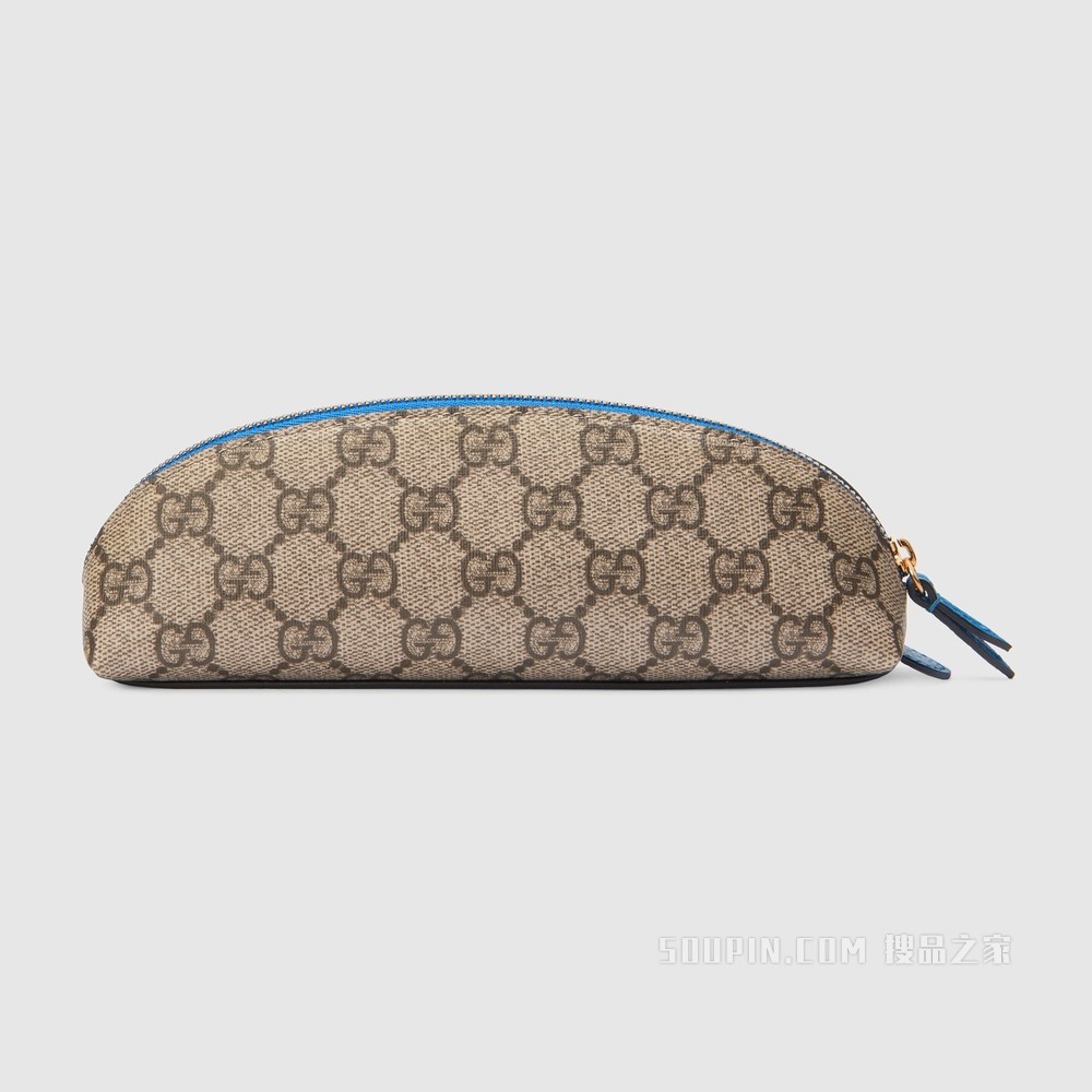 Disney x Gucci唐老鸭笔袋 米色和乌木色GG Supreme帆布