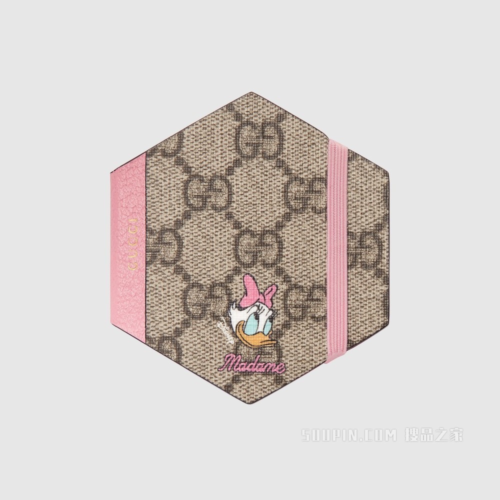 Disney x Gucci黛丝鸭便利贴 米色和乌木色GG Supreme帆布