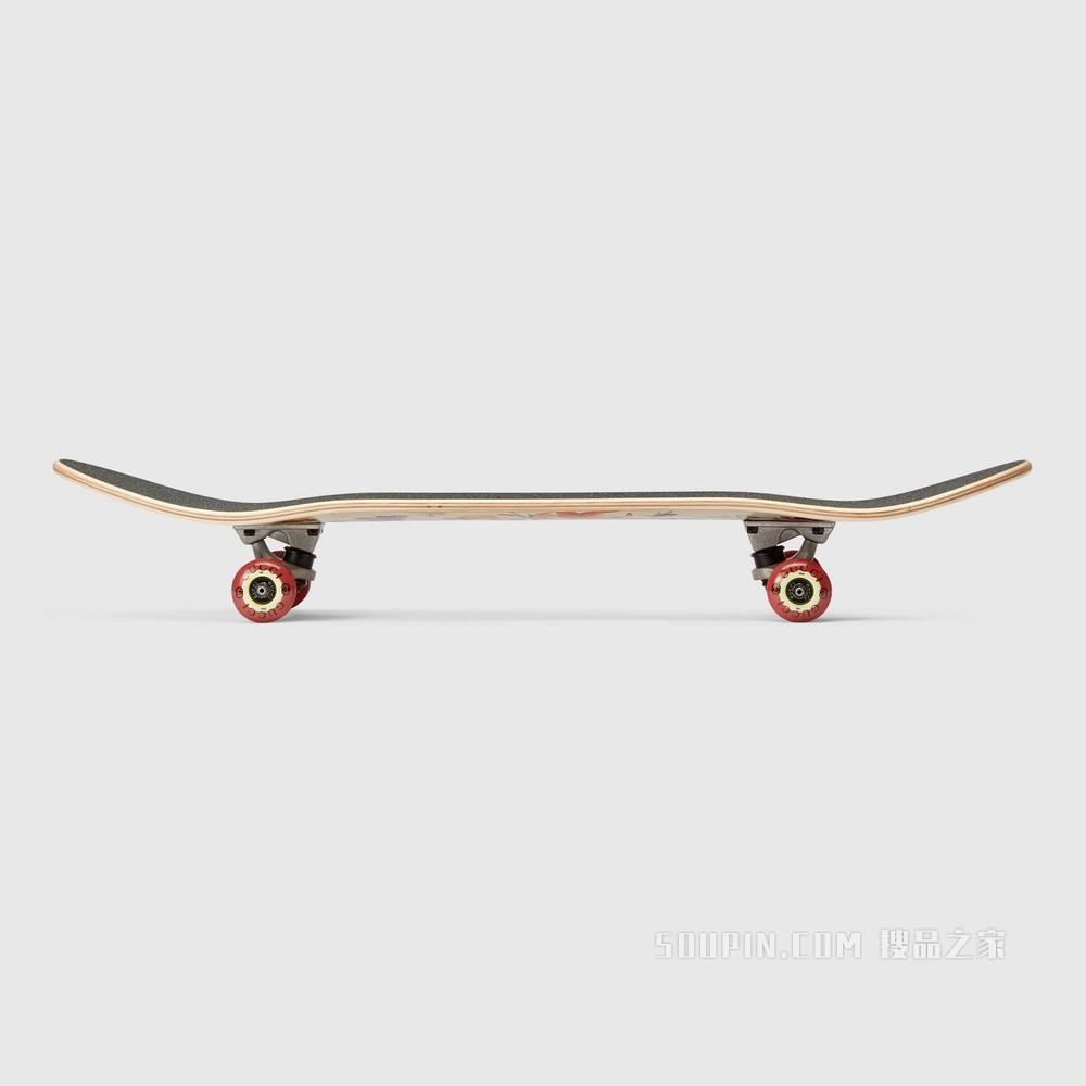 花卉印花滑板 象牙白色和多色