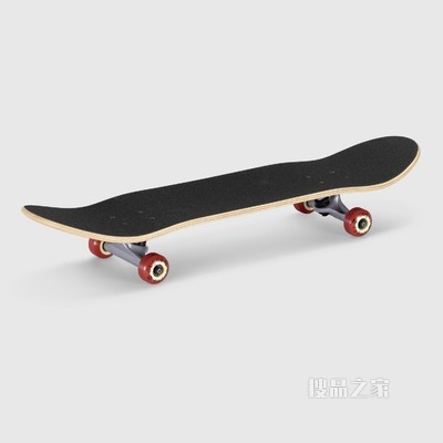 几何G印花滑板 红色和蓝色