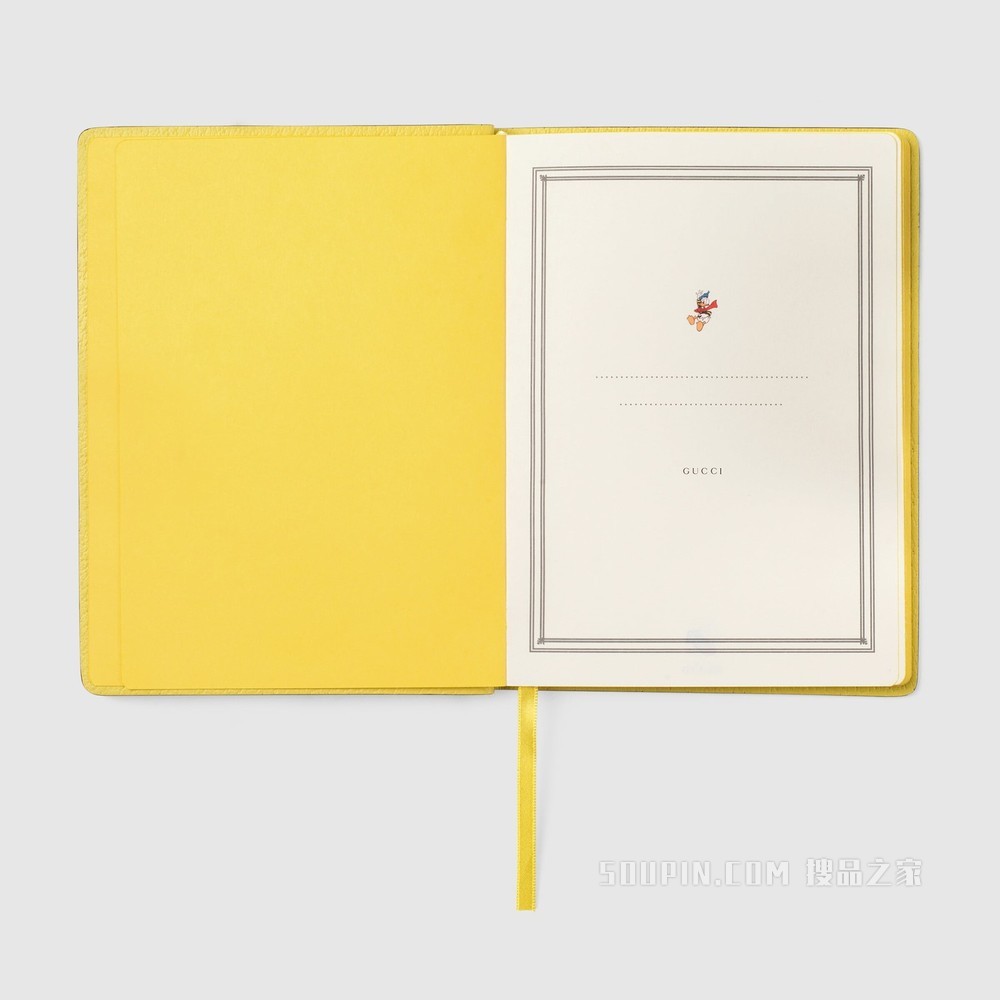 Disney x Gucci唐老鸭小号记事本（一套3本） 米色和乌木色GG Supreme帆布