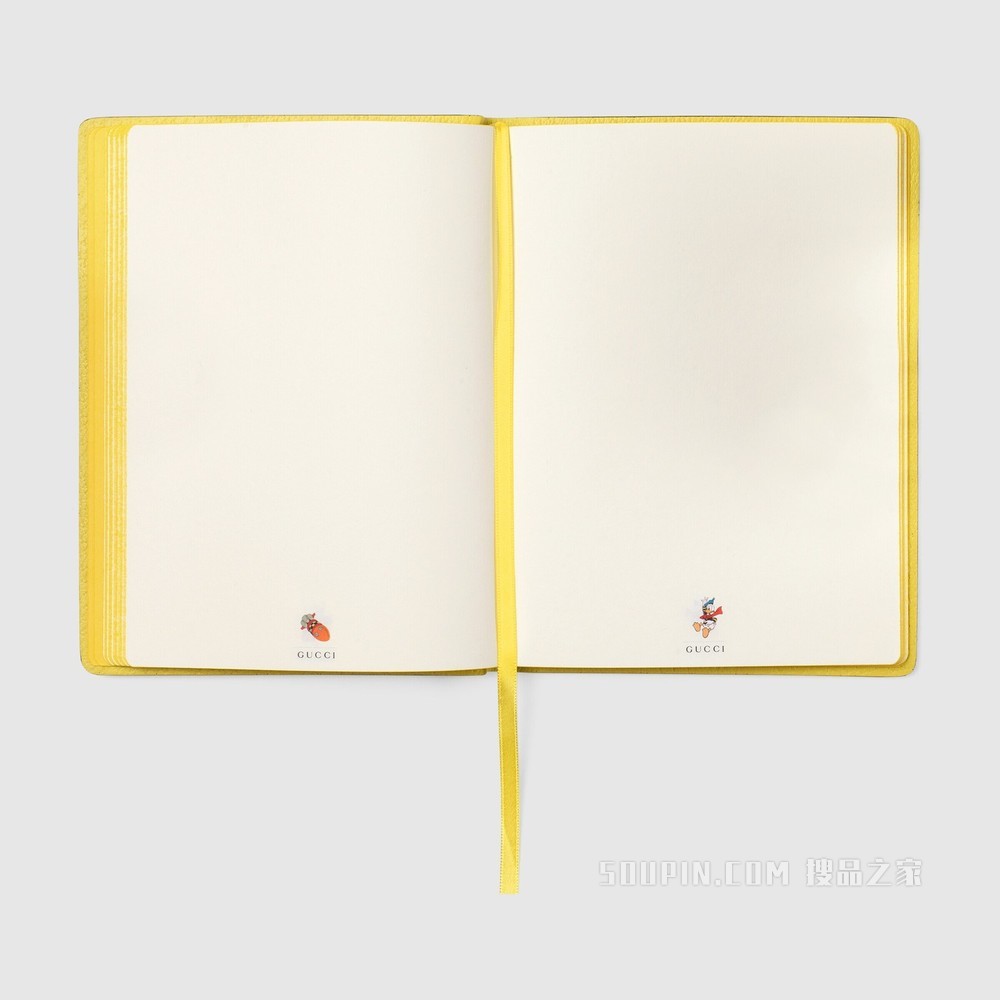 Disney x Gucci唐老鸭小号记事本（一套3本） 米色和乌木色GG Supreme帆布