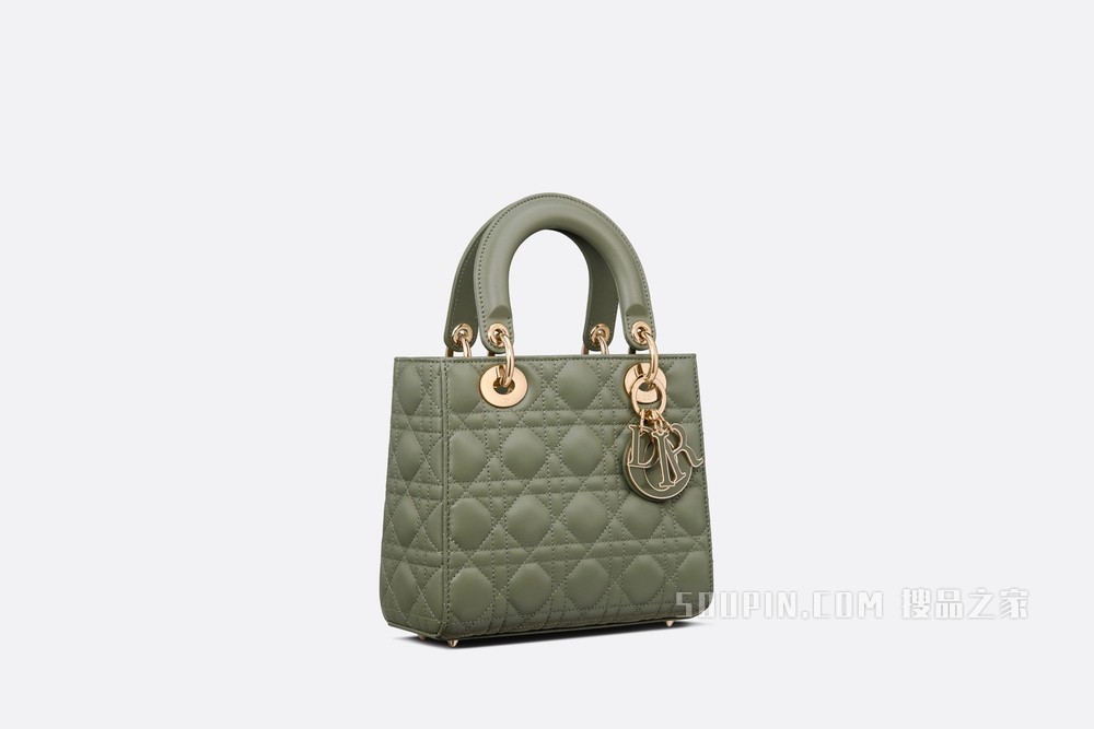 Lady Dior My ABCDior 手袋 松柏绿色羊皮革藤格纹