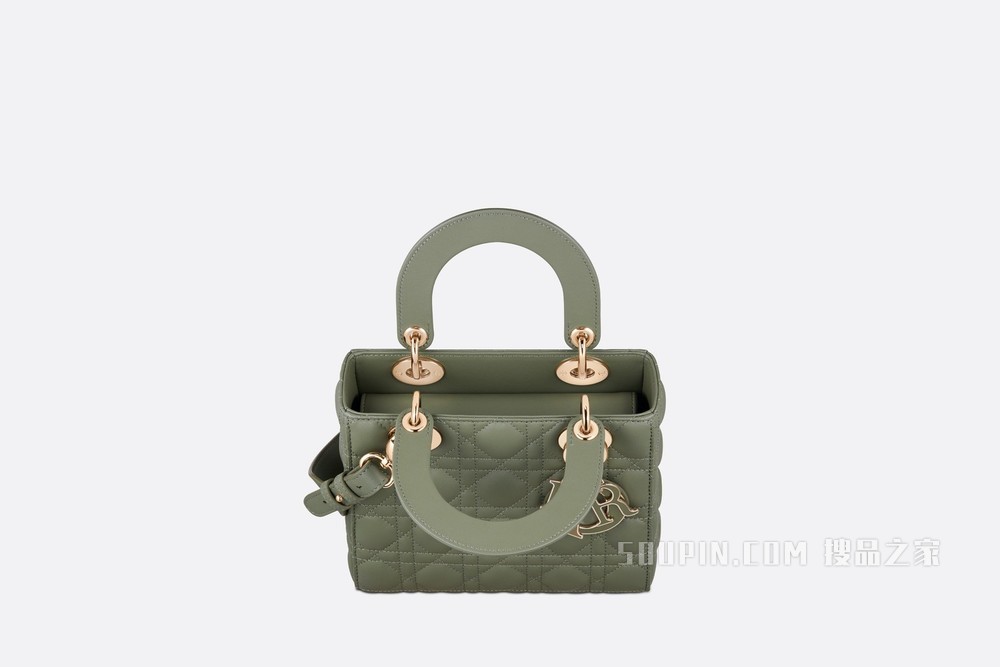 Lady Dior My ABCDior 手袋 松柏绿色羊皮革藤格纹