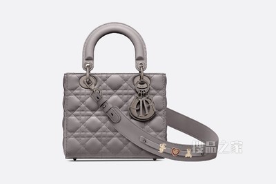 Lady Dior My ABCDior 手袋 灰色羊皮革藤格纹