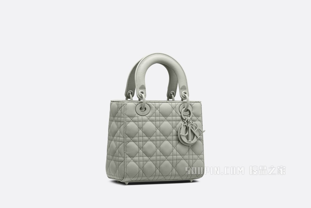 Lady Dior My ABCDior 手袋 灰色哑光牛皮革藤格纹