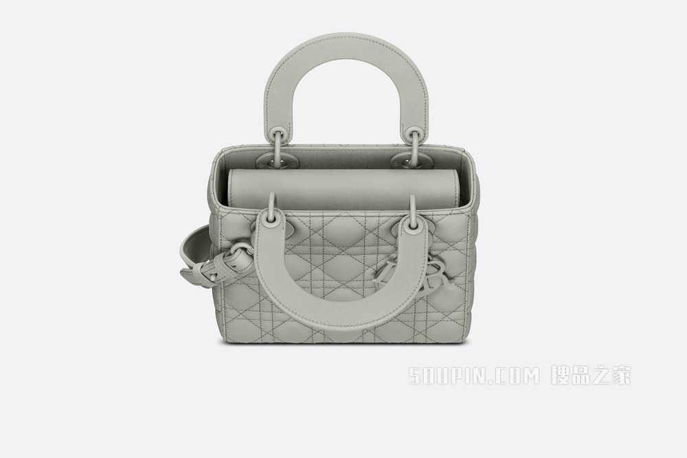Lady Dior My ABCDior 手袋 灰色哑光牛皮革藤格纹