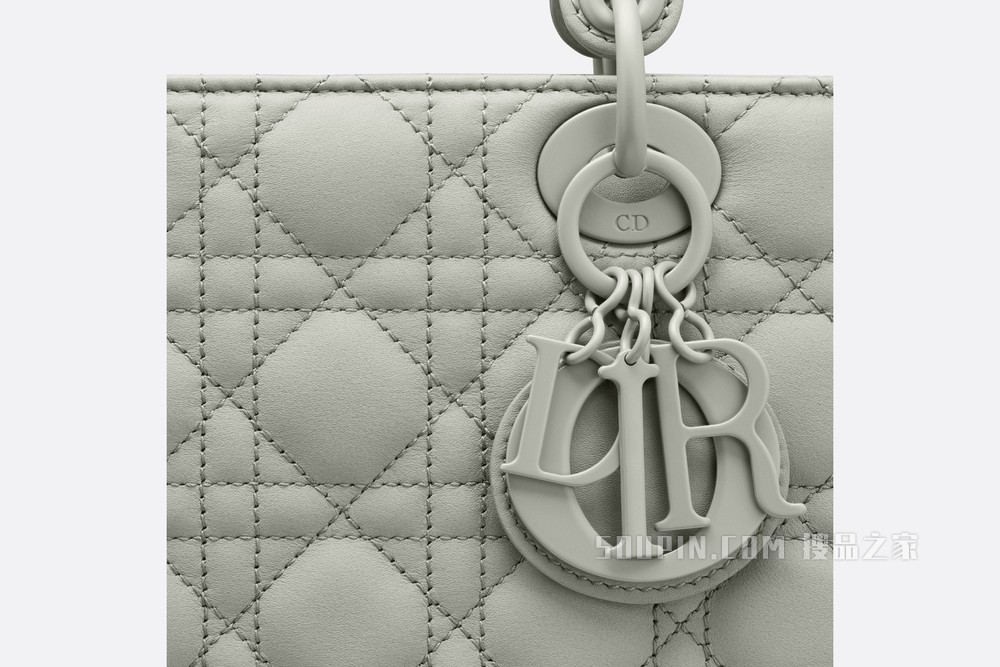 Lady Dior My ABCDior 手袋 灰色哑光牛皮革藤格纹