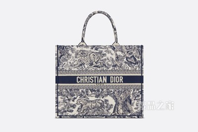Book Tote 手袋 蓝色茹伊印花刺绣