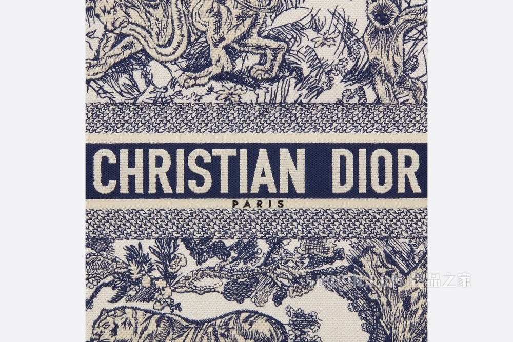 Book Tote 手袋 蓝色茹伊印花刺绣