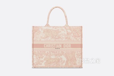 Book Tote 手袋 粉色茹伊印花刺绣