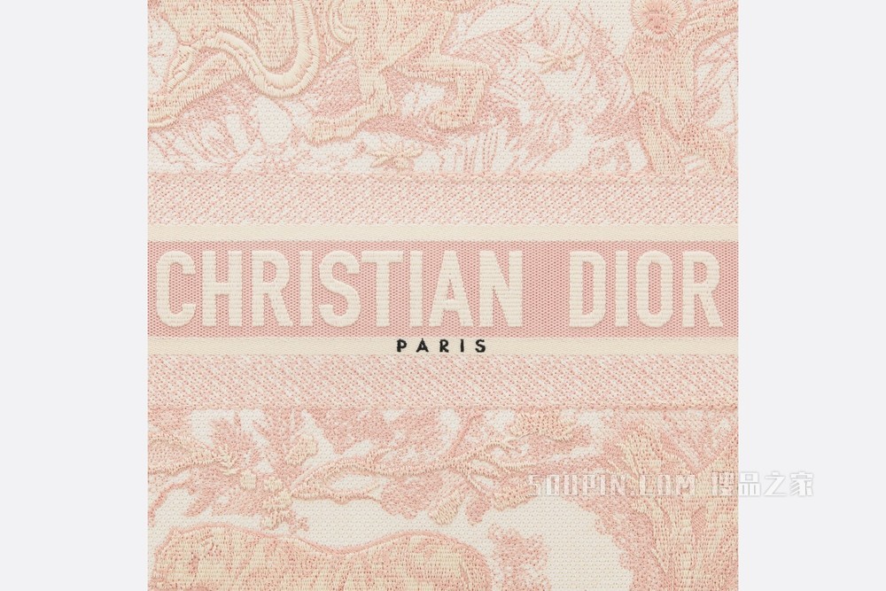 Book Tote 手袋 粉色茹伊印花刺绣