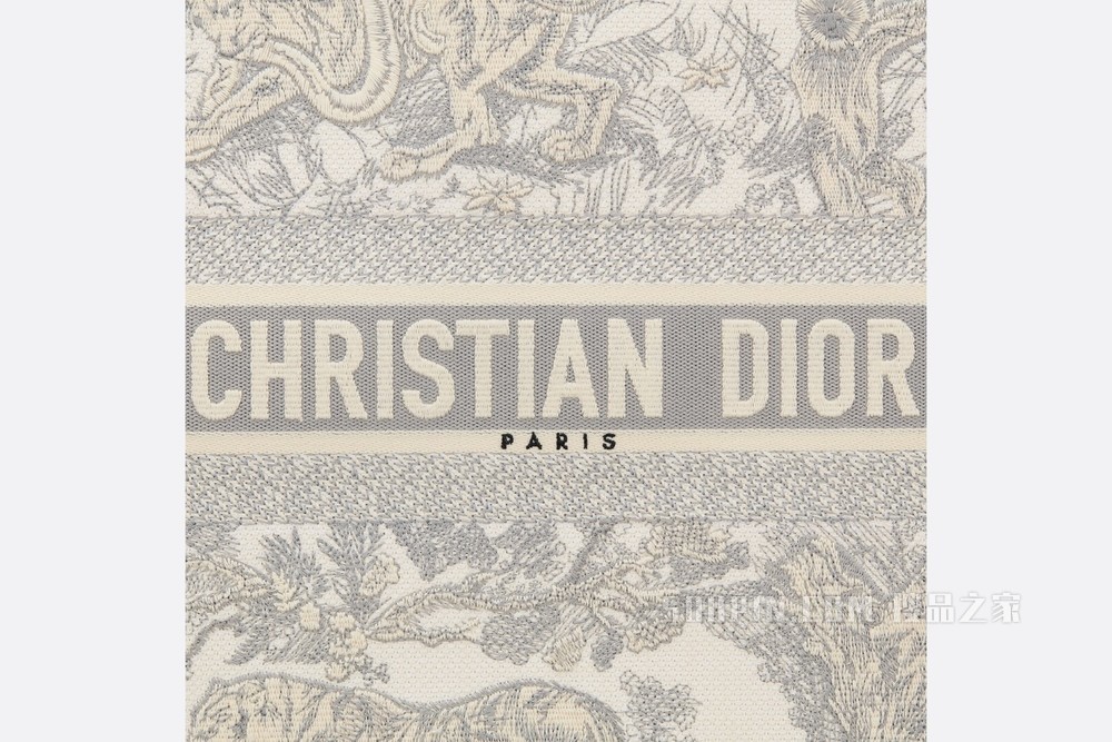 Book Tote 手袋 灰色茹伊印花刺绣