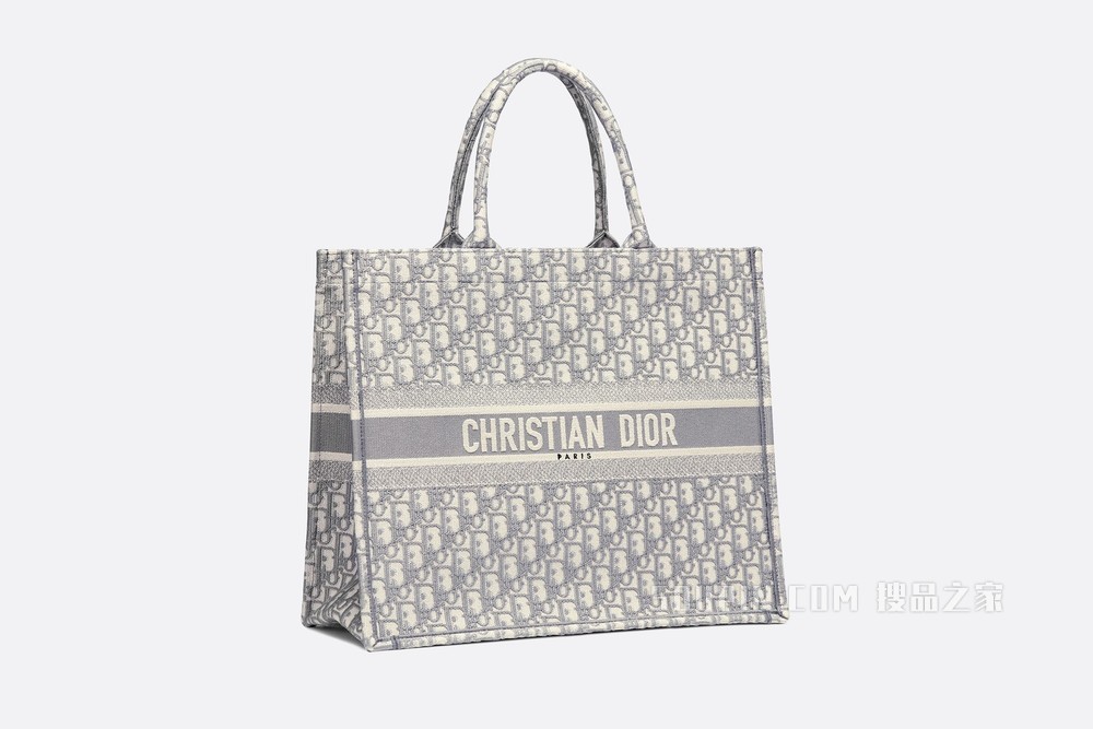 Book Tote 手袋 灰色 Oblique 印花