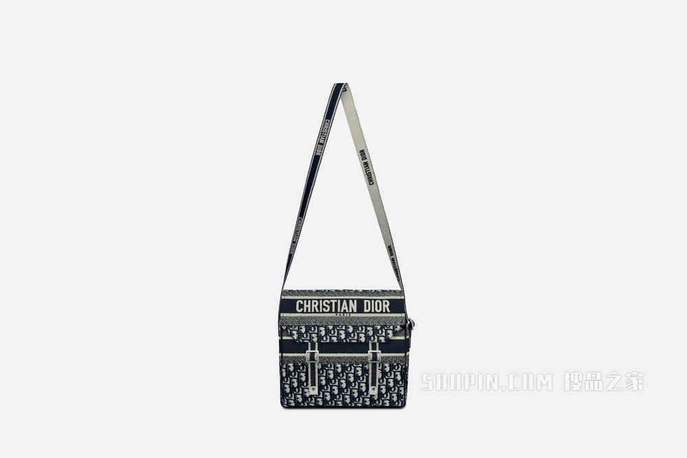 Diorcamp 手袋 蓝色刺绣 Oblique 印花