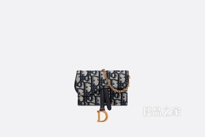 马鞍 Nano 手拿包 蓝色料 Oblique 印花