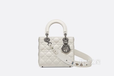 Lady Dior My ABCDior 手袋 奶白色羊皮革藤格纹