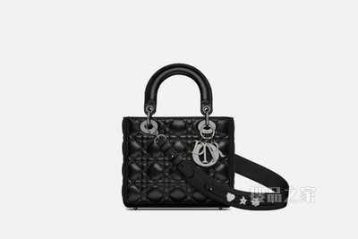 Lady Dior My ABCDior 手袋 黑色羊皮革藤格纹