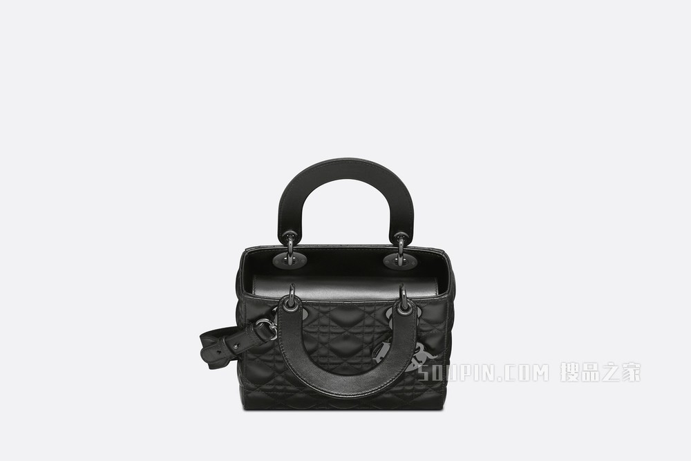 Lady Dior My ABCDior 手袋 黑色羊皮革藤格纹
