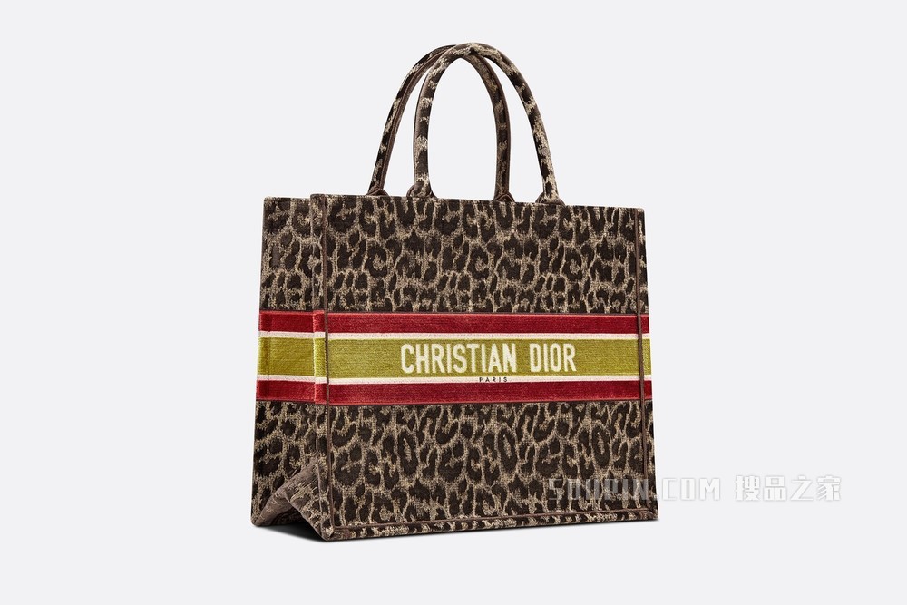 Book Tote 手袋 米色天鹅绒 Mizza 图案刺绣