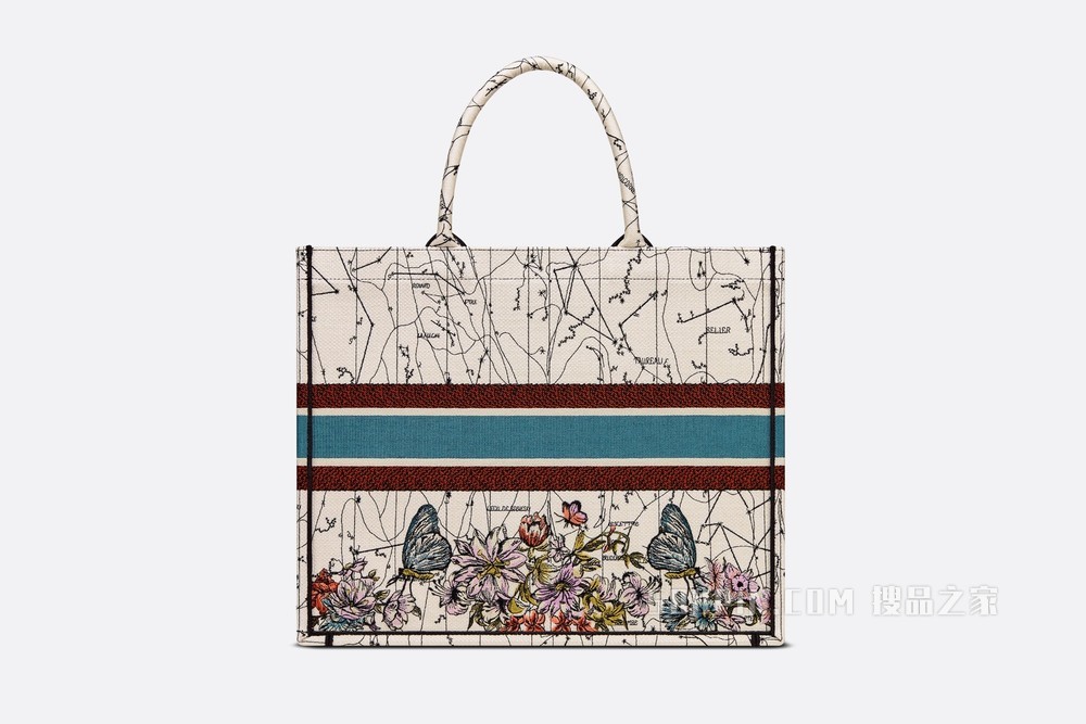 Book Tote 手袋 奶白色款式多色 Dior 星座刺绣