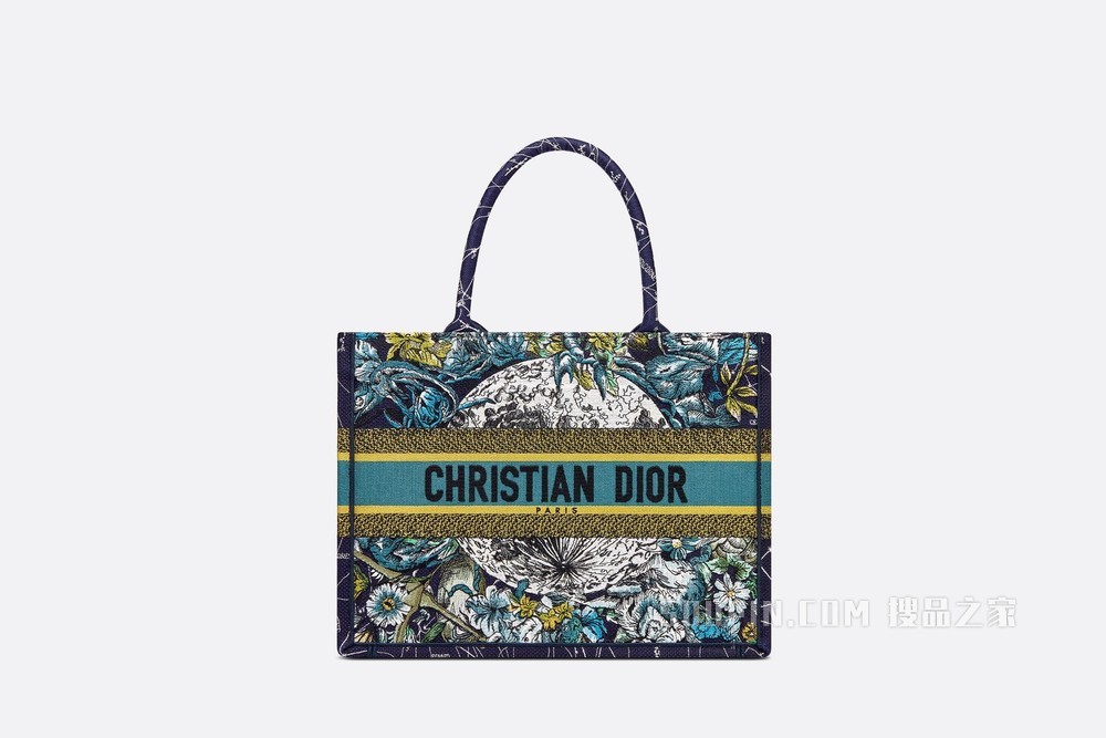 小号 Book Tote 手袋 蓝色 Dior 星座刺绣