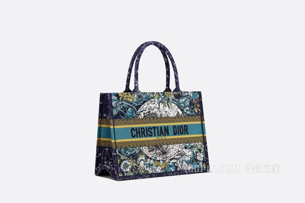 小号 Book Tote 手袋 蓝色 Dior 星座刺绣