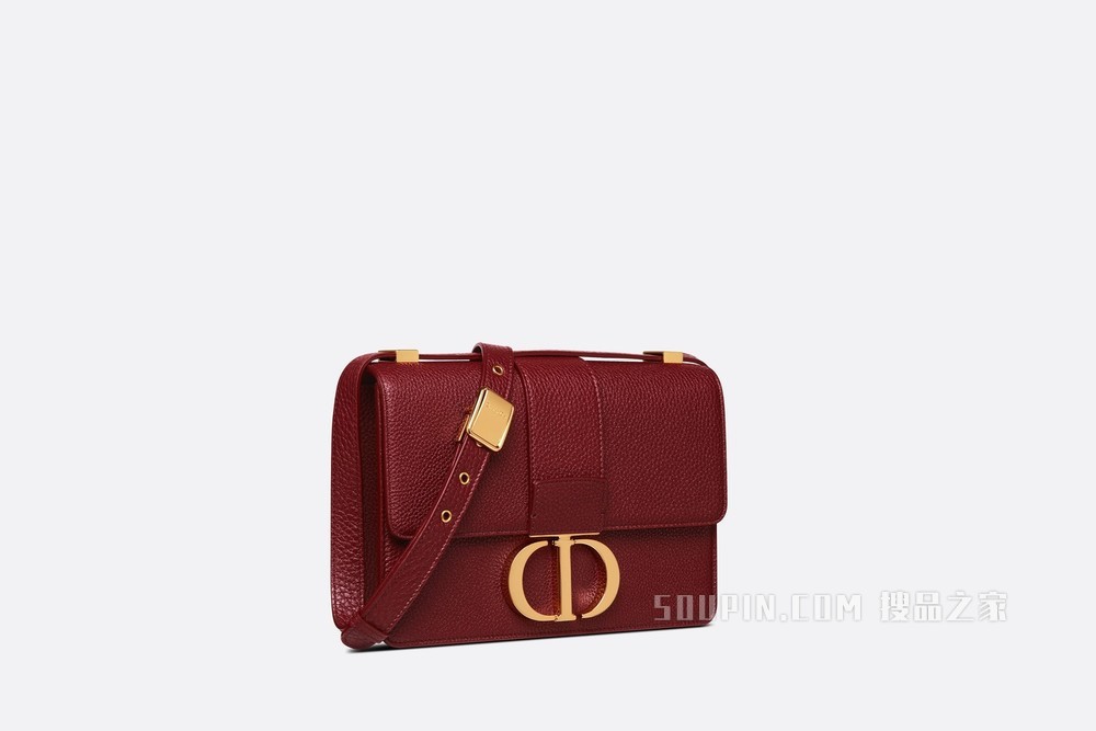 30 Montaigne 手袋 砖红色粒面牛皮革