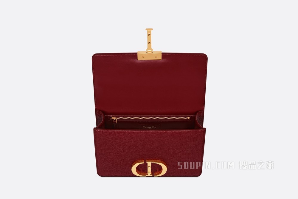 30 Montaigne 手袋 砖红色粒面牛皮革