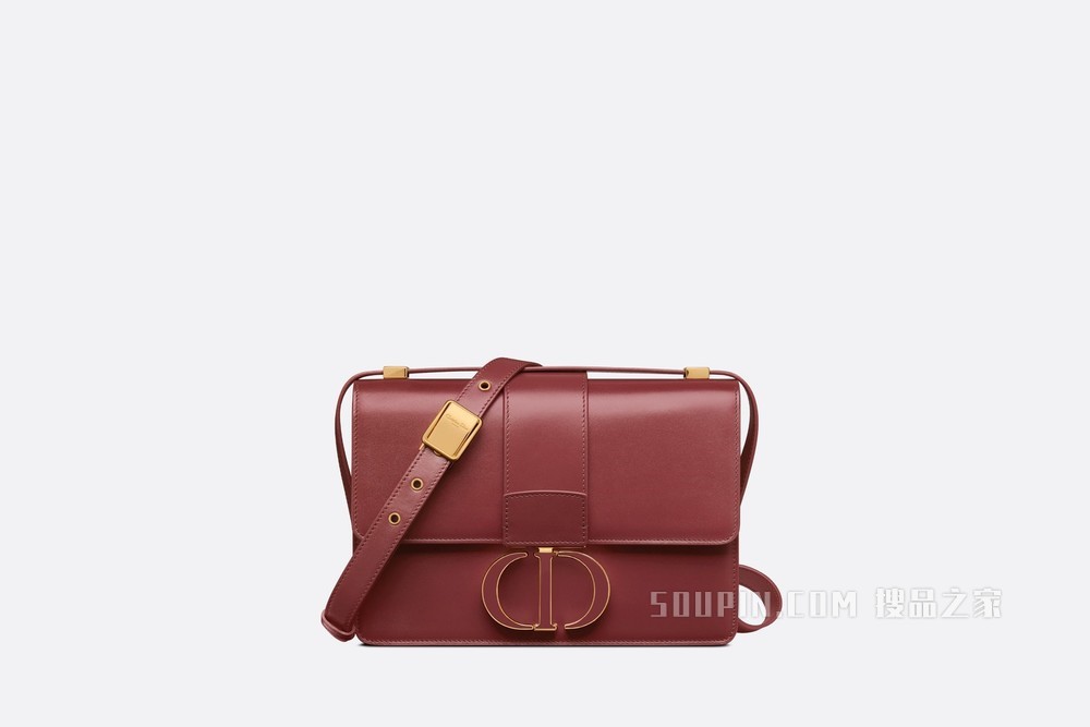 30 Montaigne 手袋 砖红色光面牛皮革