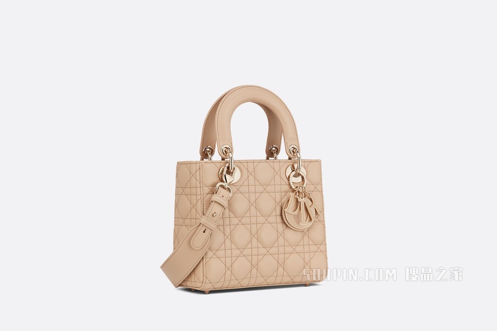 Lady Dior My ABCDior 手袋 米色羊皮革藤格纹