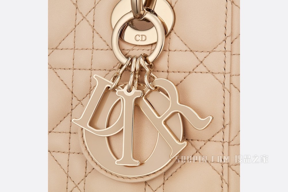 Lady Dior My ABCDior 手袋 米色羊皮革藤格纹
