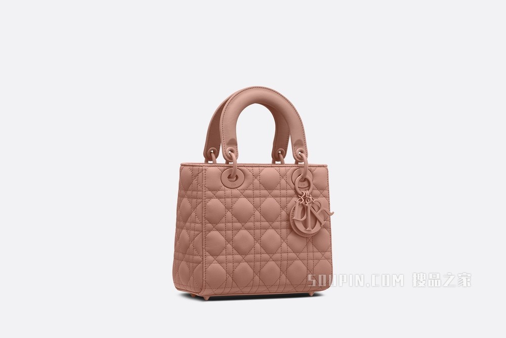 DIOR/迪奥】Lady Dior My ABCDior 手袋绯红色哑光牛皮革藤格纹 DIOR/迪奥】Lady Dior My ABCDior 手袋绯红色哑光牛皮革藤格纹