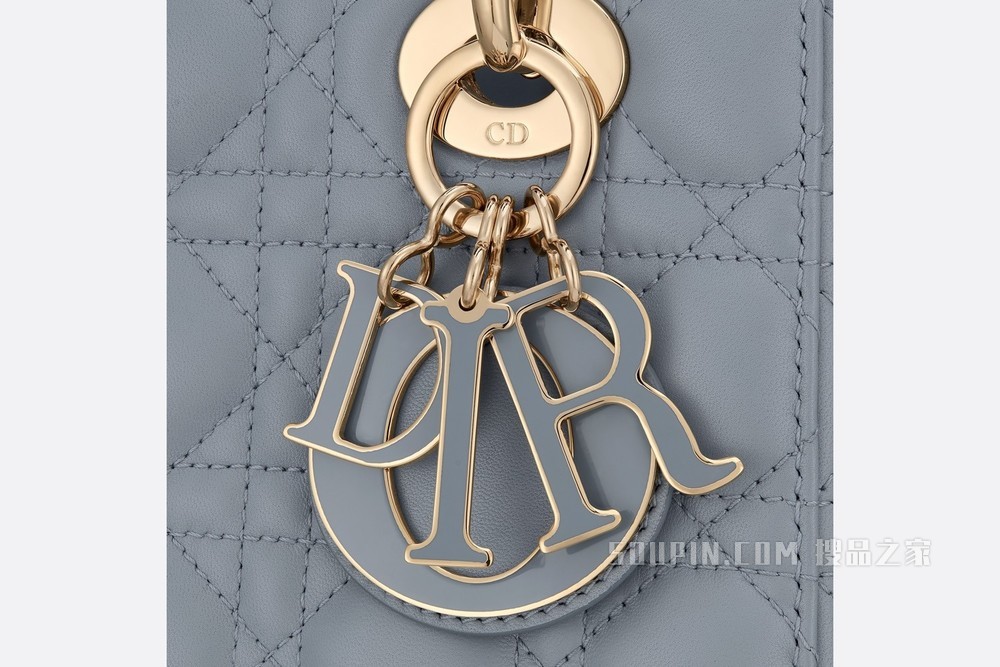 Lady Dior My ABCDior 手袋 天蓝色羊皮革藤格纹