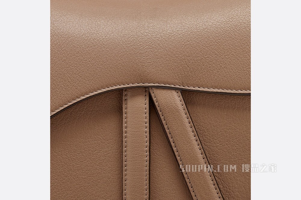 马鞍包 暖灰褐色羊皮革