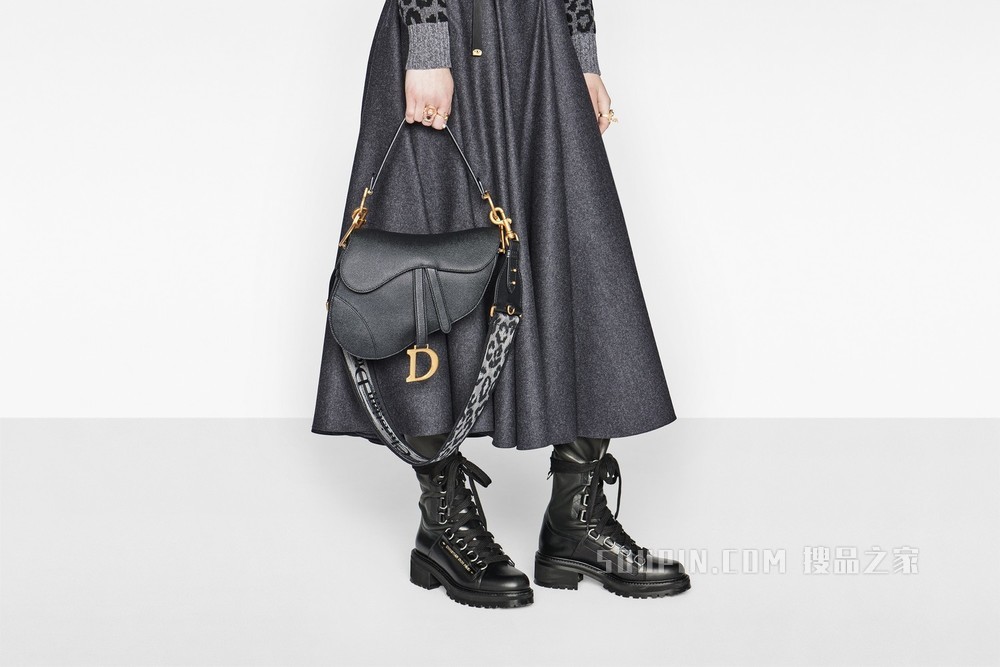 马鞍包 暖灰褐色羊皮革