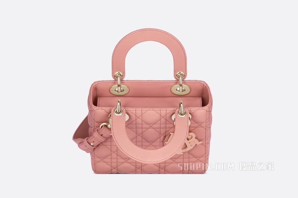 Lady Dior My ABCDior 手袋 深裸色羊皮革藤格纹
