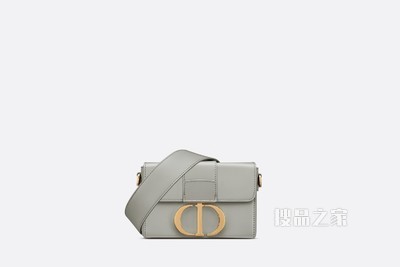 30 Montaigne 箱型手袋 灰色光面牛皮革