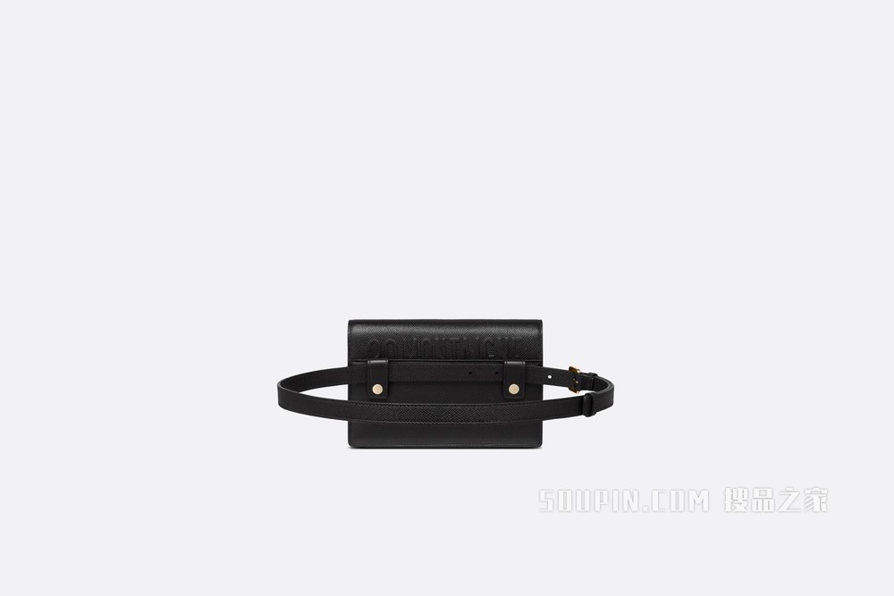 30 Montaigne 二合一手拿包 黑色粒面牛皮革