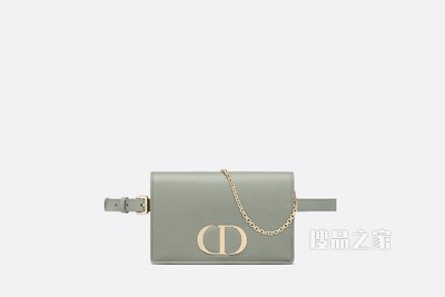 30 Montaigne 二合一手拿包 灰色粒面牛皮革