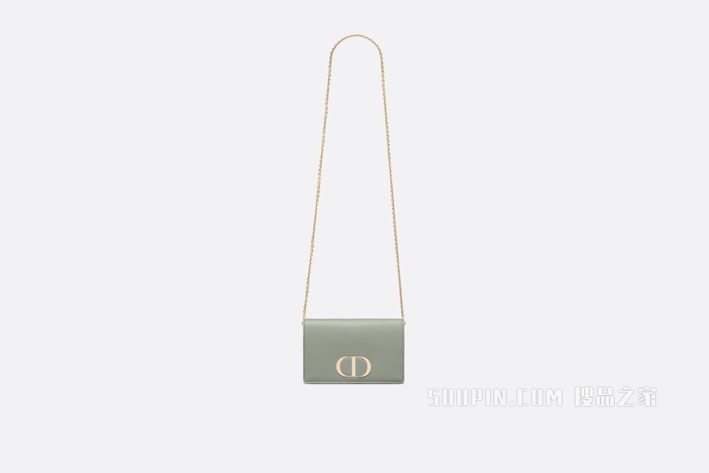 30 Montaigne 二合一手拿包 灰色粒面牛皮革