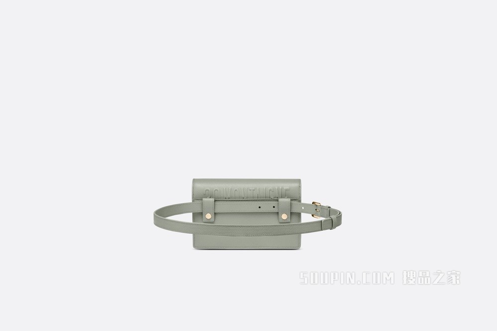 30 Montaigne 二合一手拿包 灰色粒面牛皮革