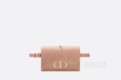 30 Montaigne 二合一手拿包 玫瑰粉色粒面牛皮革