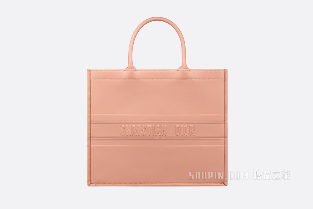 Book Tote 手袋 玫瑰粉色牛皮革