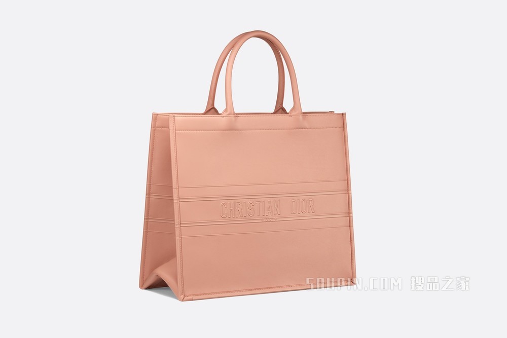 Book Tote 手袋 玫瑰粉色牛皮革