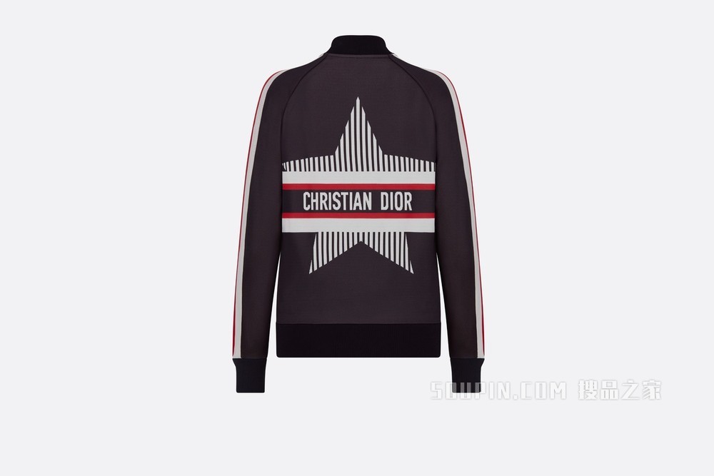 拉链夹克 蓝色科技面料三色 Dior Star 图案