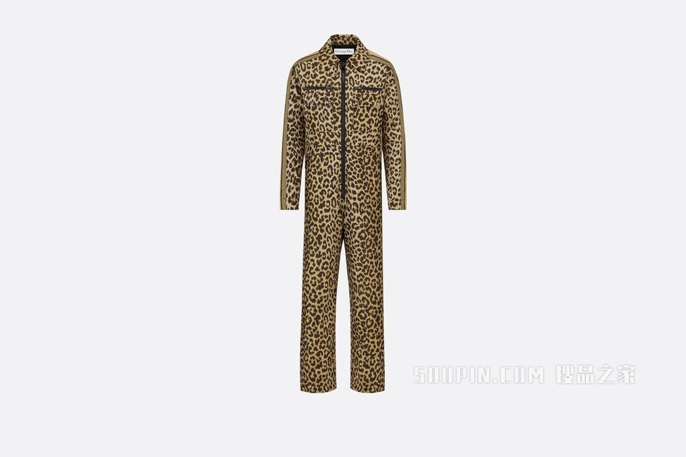 DiorAlps 一体式滑雪服 米色绗缝科技面料 Mizza 图案