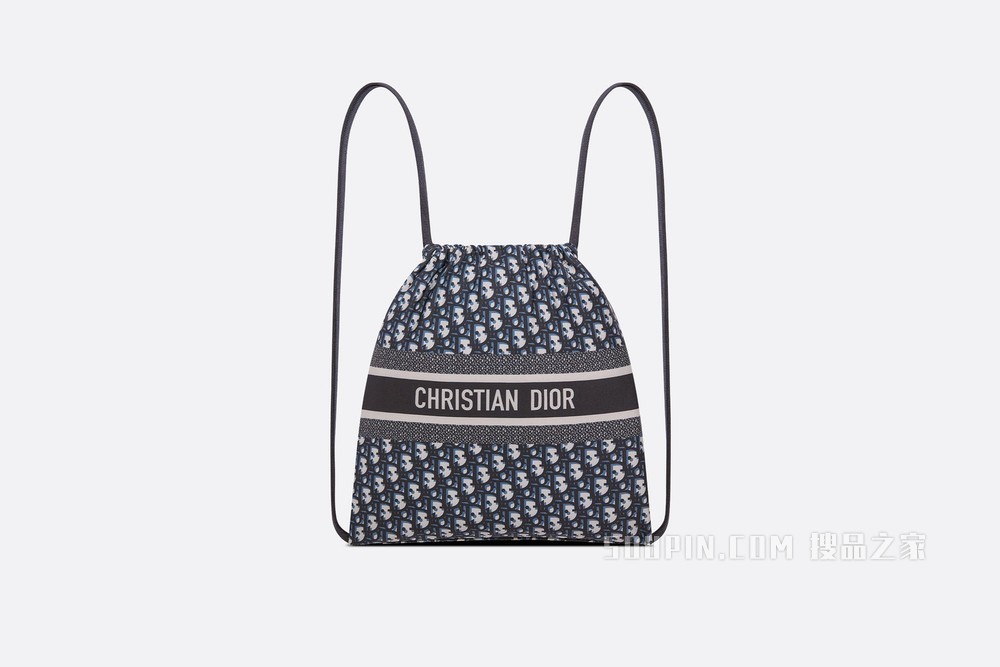 紧身裤 蓝色平纹针织科技面料 Oblique 印花