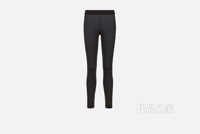 DiorAlps 打底裤 黑色平纹针织科技面料 Oblique 印花